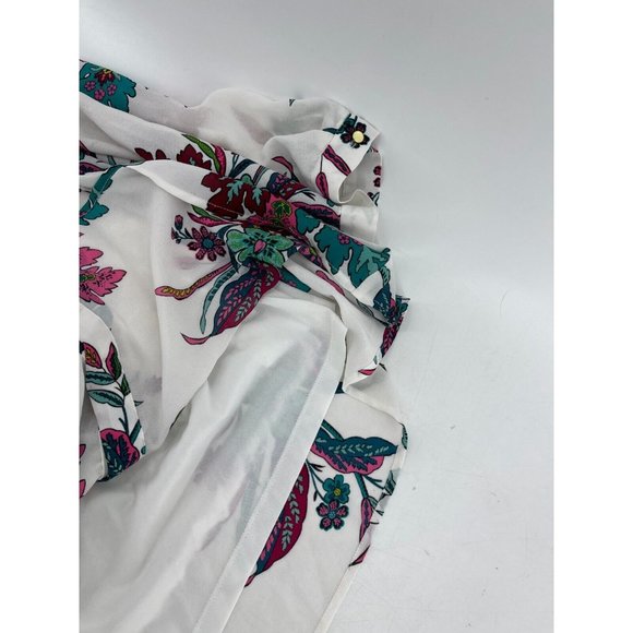 Liz Claiborne Career Long Sleeve Floral Print Hidden Button Front Top Blouse XL - Picture 15 of 16